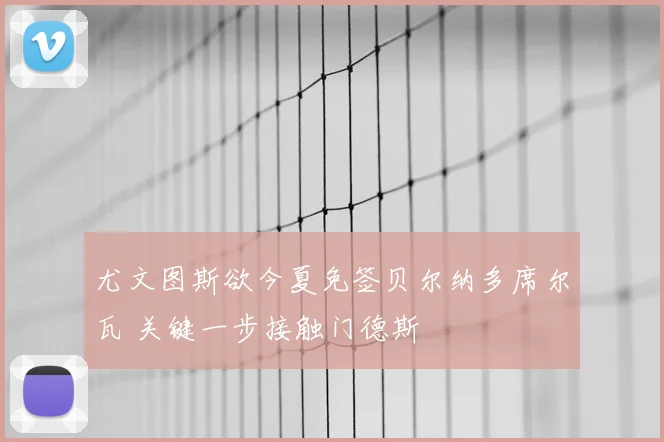 尤文图斯欲今夏免签贝尔纳多席尔瓦 关键一步接触门德斯